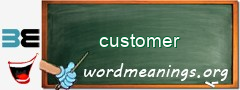 WordMeaning blackboard for customer